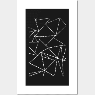 Abstract Dotted Lines Black Posters and Art